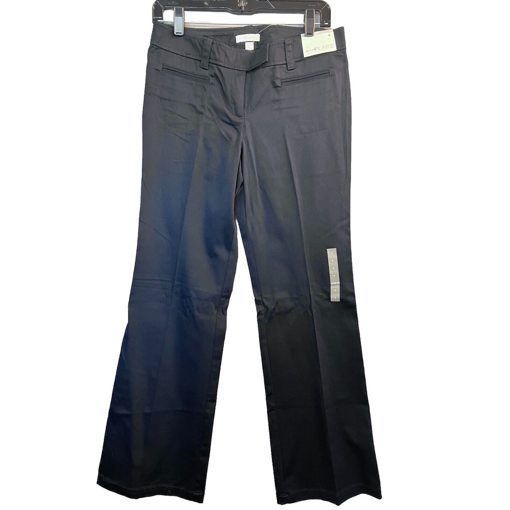 New York & Company Womens Black Skinny Flare Bootcut Pants Slacks 4 NWT $39.99